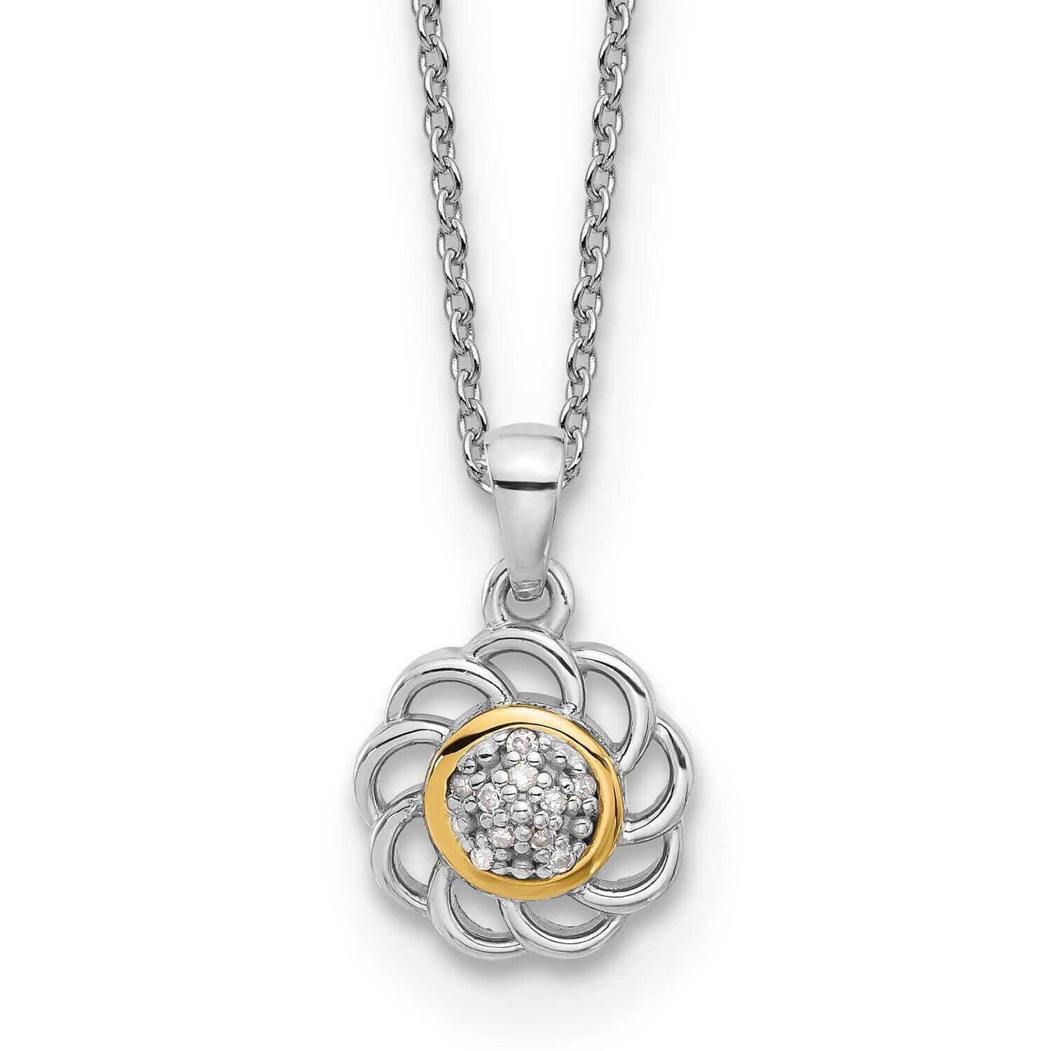 Shey Couture 14K Accent Diamond 18 Inch Necklace Sterling Silver Rhodium-Plated QTC1781, MPN: QTC17…