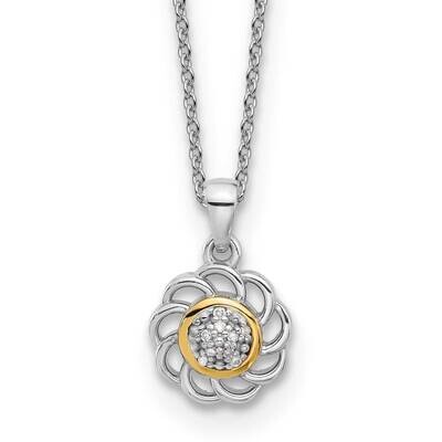 Shey Couture 14K Accent Diamond 18 Inch Necklace Sterling Silver Rhodium-Plated QTC1781, MPN: QTC17…