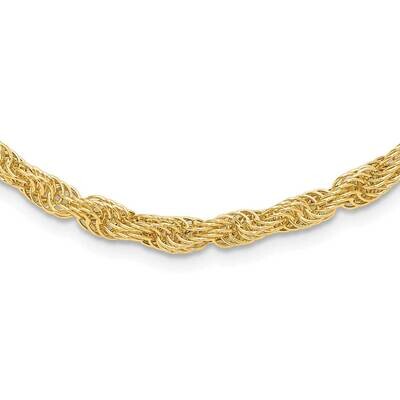 Fancy Bold Link Necklace 14k Polished Gold SF2992-18, MPN: SF2992-18,