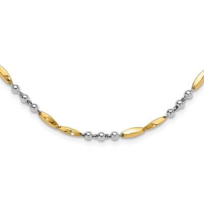 Polished Necklace 14k Two-Tone Gold SF2980-18, MPN: SF2980-18,