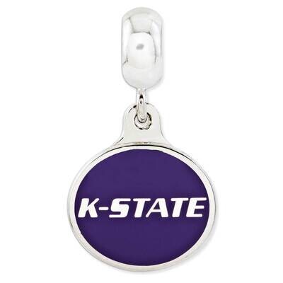 Kansas State University Collegiate Enameled Dangle Bead Sterling Silver QRS3084, MPN: QRS3084, 1911…