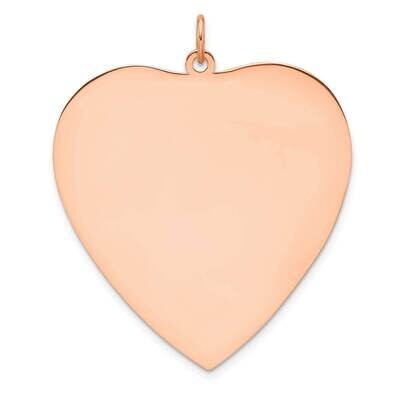 Rg Plated Eng. Heart Polish Front Satin Back Disc Charm Sterling Silver QM550R/50, MPN: QM550R/50,