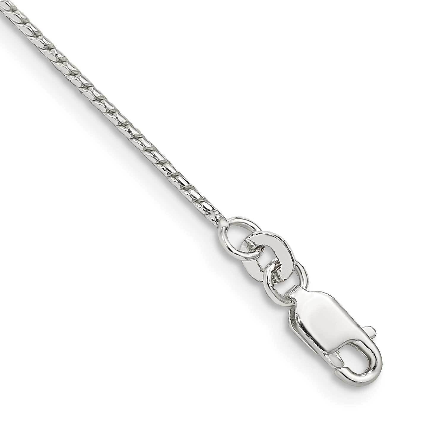 1mm Round Franco Chain 10 Inch Sterling Silver QRF050-10, MPN: QRF050-10,