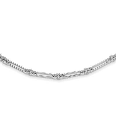 Polished Fancy Link Necklace 14k White Gold SF2843W-17.5, MPN: SF2843W-17.5,