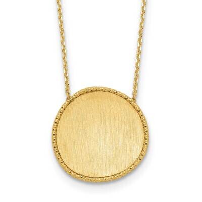 Diamond Cut 16.25 Inch 2 In Extender Necklace 14k Gold Polished &amp; Brushed SF3052-16.25, MPN: SF3052…