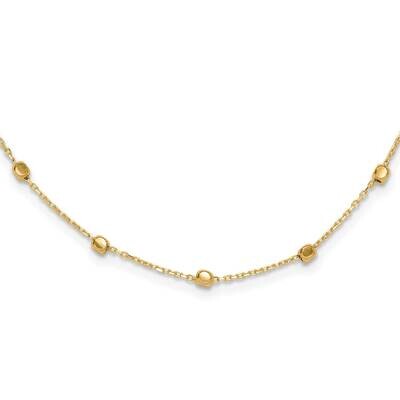 Cube Stations Necklace 14k Polished Gold SF3037-17, MPN: SF3037-17,