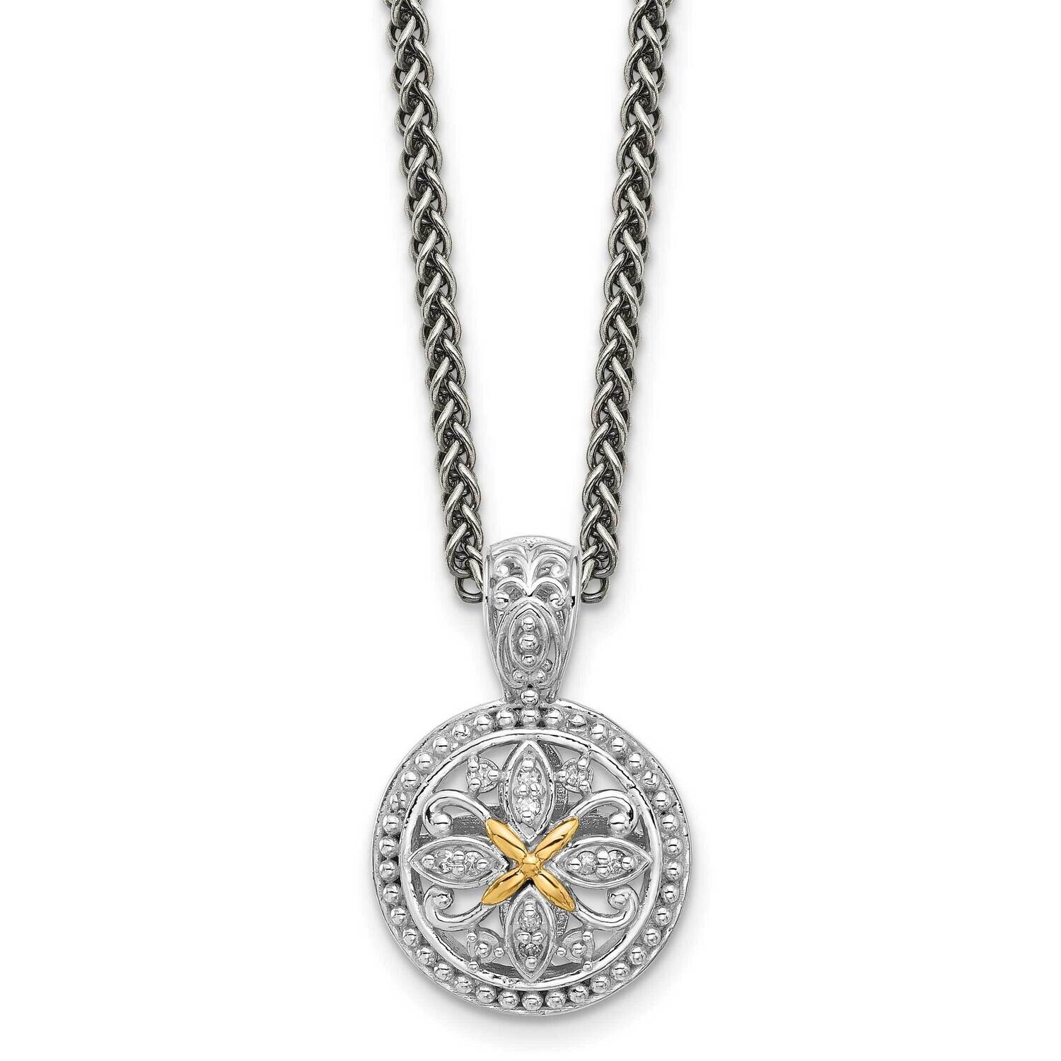 Shey Couture 14K Accent Diamond 18 Inch Necklace Sterling Silver Rhodium-Plated QTC1777, MPN: QTC17…