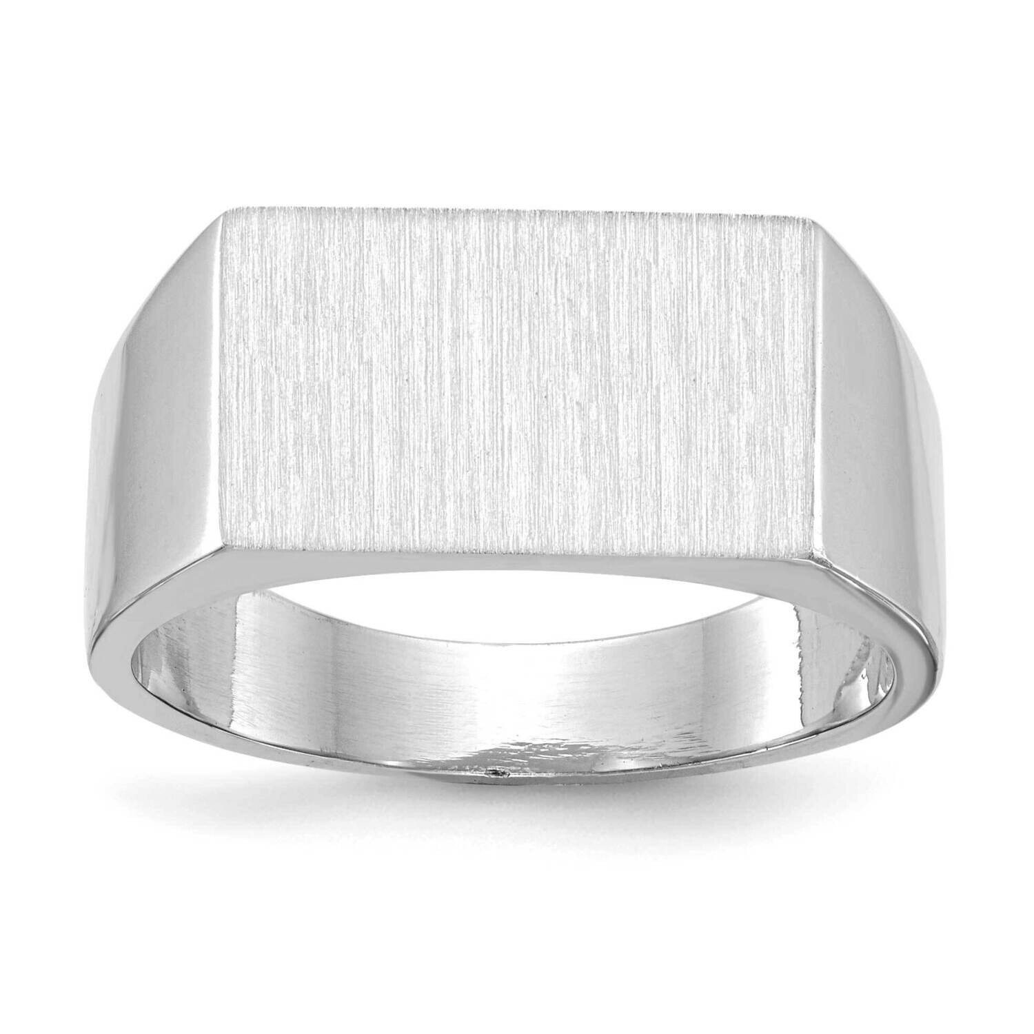 9.0X15.0mm Closed Back Men&#39;s Signet Ring 14k White Gold RS405W, MPN: RS405W,