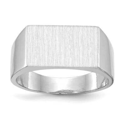 9.0X15.0mm Closed Back Men&#39;s Signet Ring 14k White Gold RS405W, MPN: RS405W,