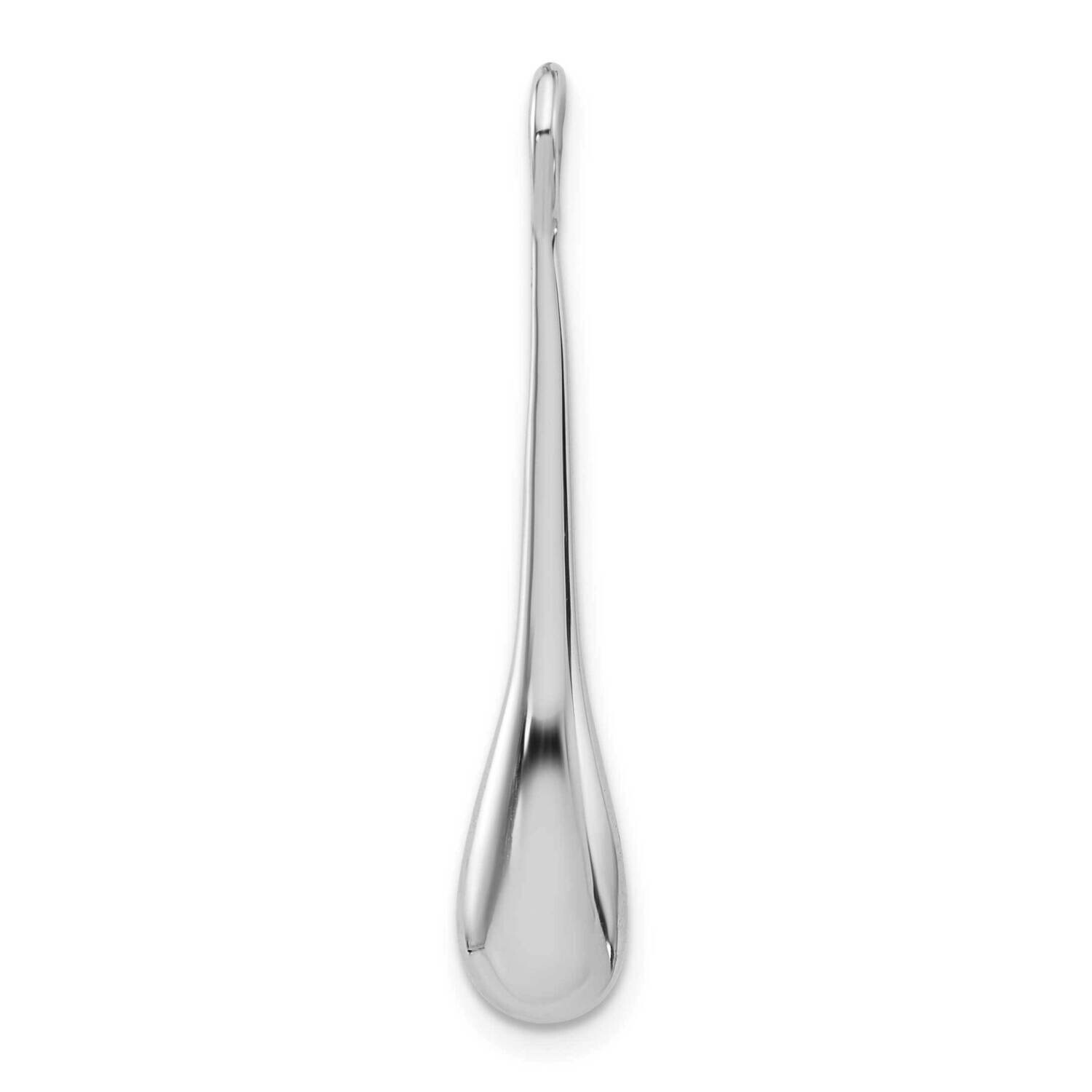 Polished Teardrop Pendant Sterling Silver Rhodium-Plated QP5811, MPN: QP5811,