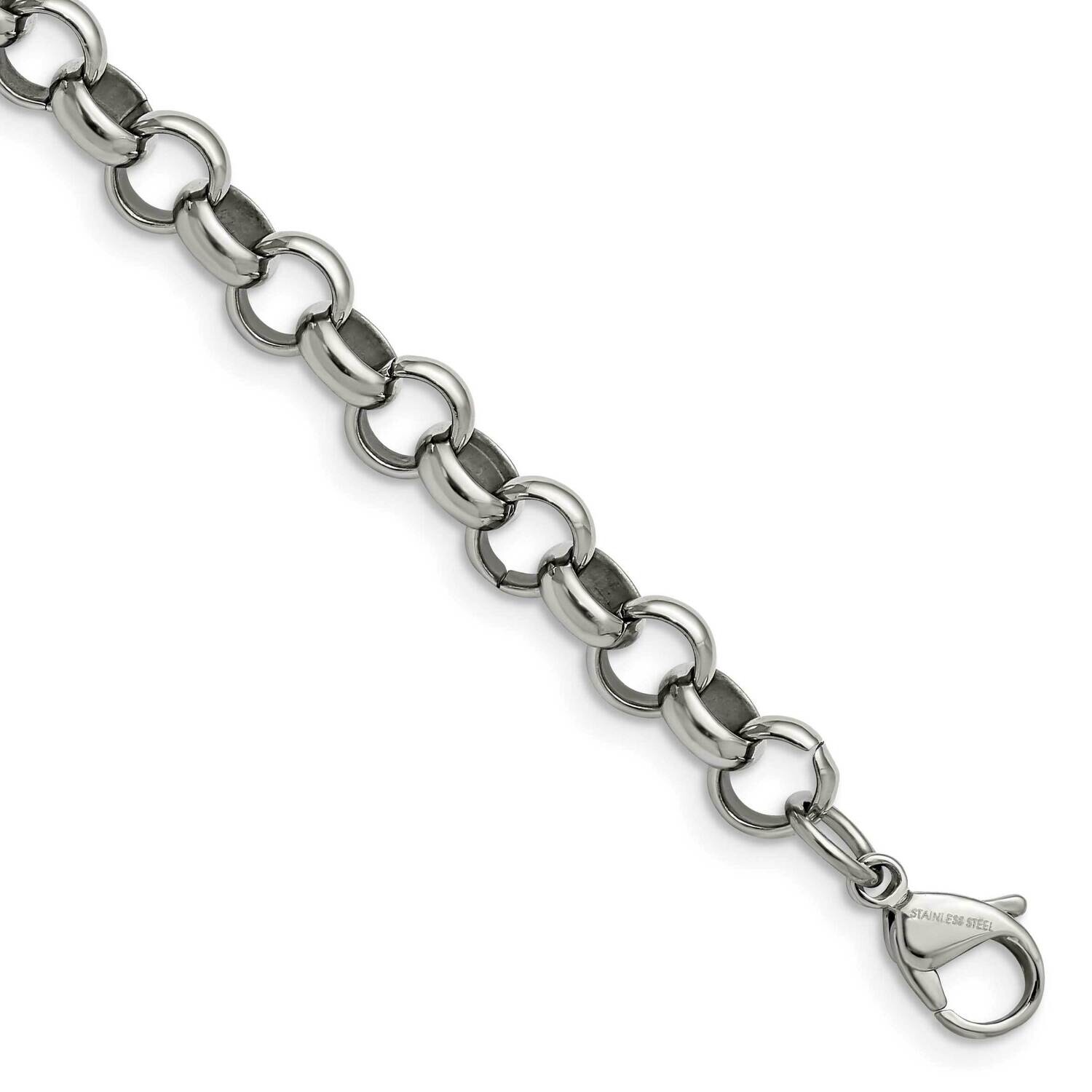 Chisel Polished 8mm 7.75 Inch Rolo Chain Stainless Steel SRN232-7.75 by Chisel, MPN: SRN232-7.75, 8…
