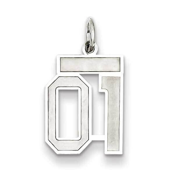 Small Satin Number 1 Top Sterling Silver QPS01T, MPN: QPS01T,