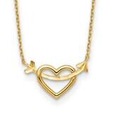 Heart Arrow 18 Inch 2 Inch Extender Necklace 14k Polished Gold SF3050-18, MPN: SF3050-18, 196904099…