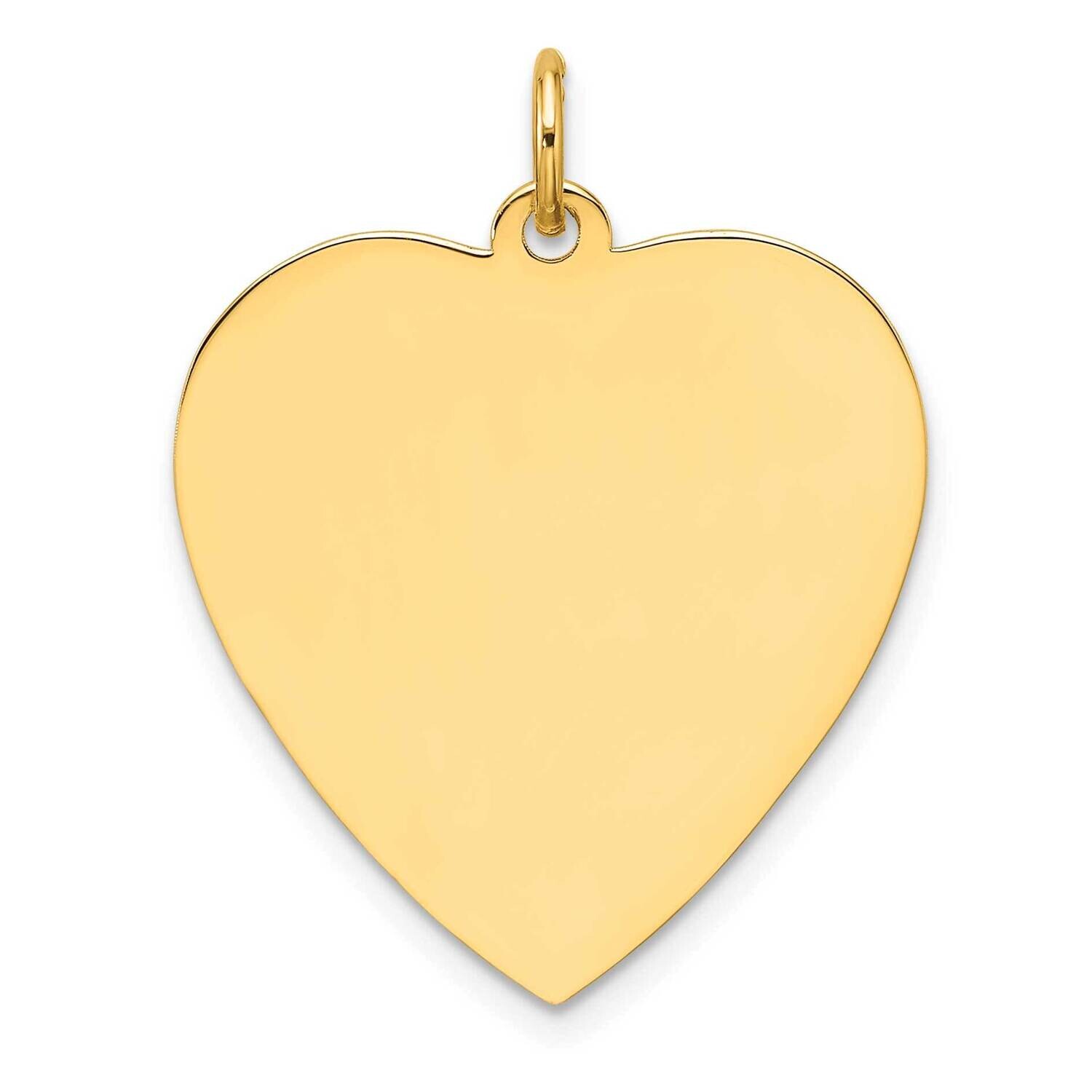 Gp Engraveable Heart Polished Disc Charm Sterling Silver QM548G/50, MPN: QM548G/50,