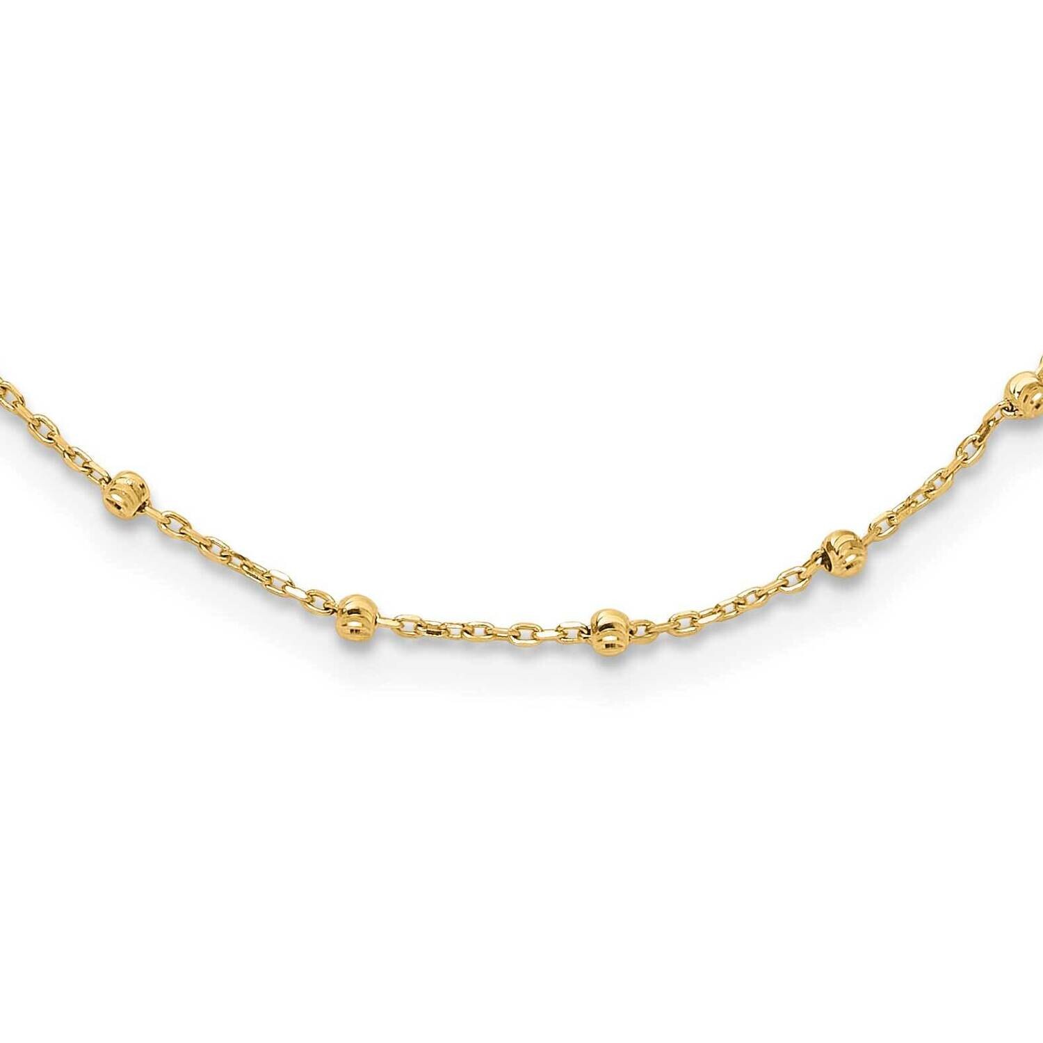Diamond-Cut Beaded Necklace 14k Polished Gold SF3036-16.75, MPN: SF3036-16.75,