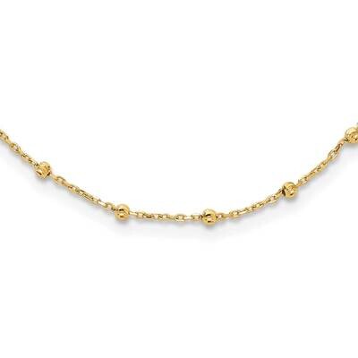 Diamond-Cut Beaded Necklace 14k Polished Gold SF3036-16.75, MPN: SF3036-16.75,