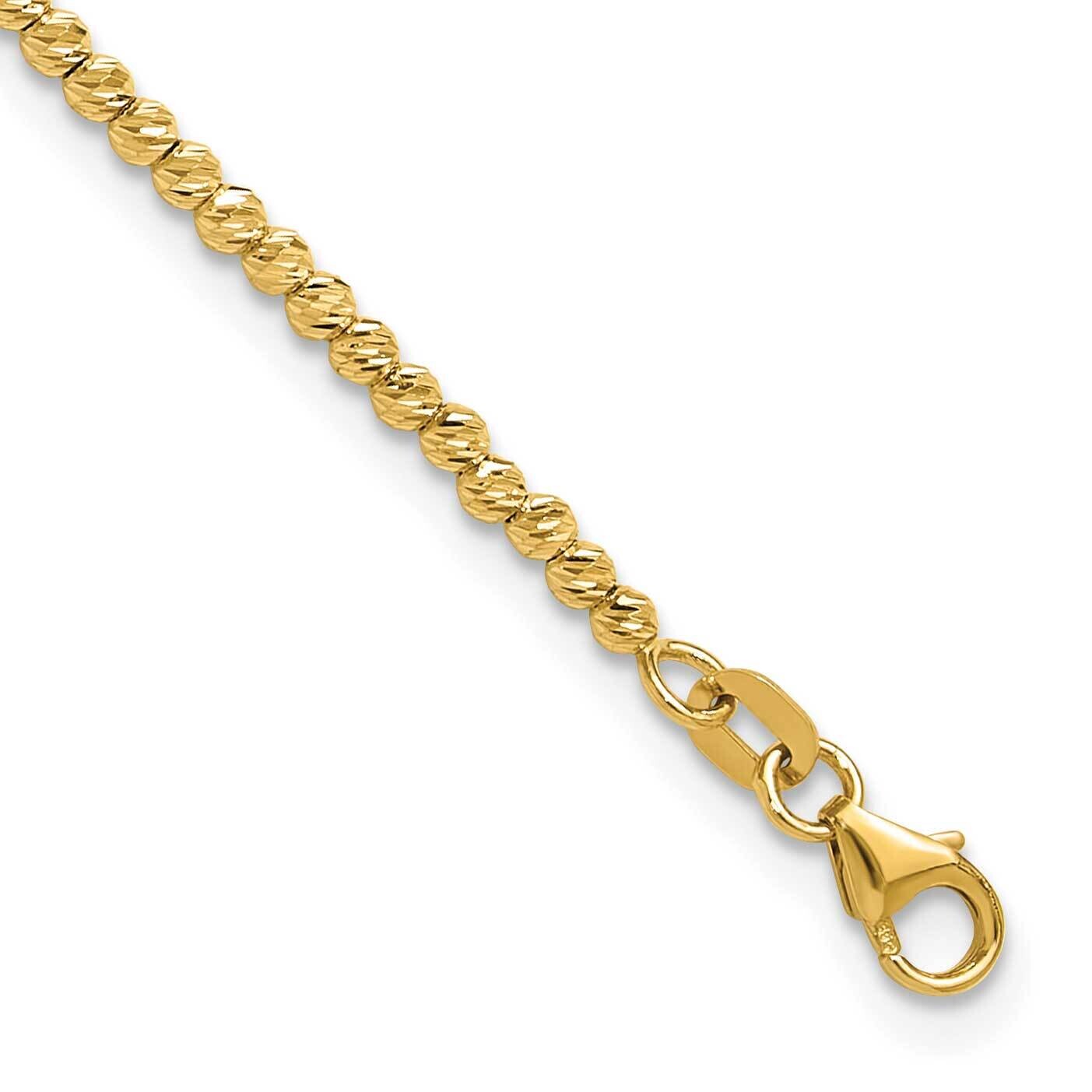 Diamond-Cut Beaded Bracelet 7.5 Inch 14k Polished Gold SF3023-7.5, MPN: SF3023-7.5, 196904171530