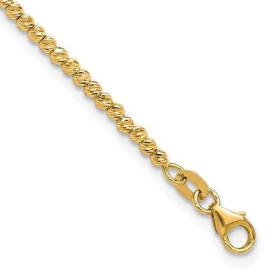 Diamond-Cut Beaded Bracelet 7.5 Inch 14k Polished Gold SF3023-7.5, MPN: SF3023-7.5, 196904171530