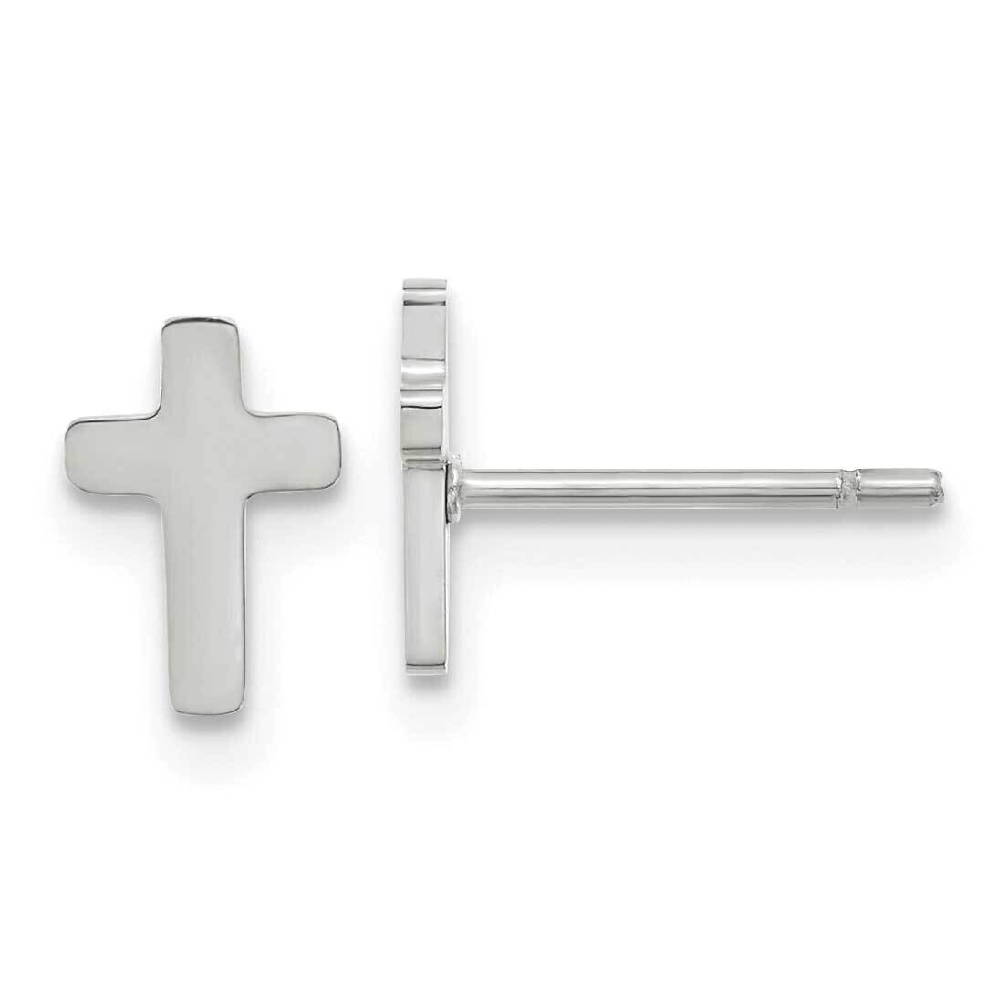 Chisel Polished Cross Earrings Stainless Steel SRE1631