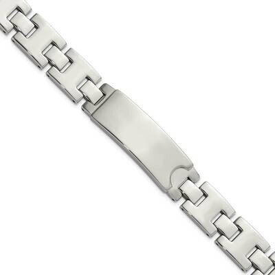 Polished Id Plate Bracelet 9 Inch Stainless Steel SRB1004-9 by Chisel, MPN: SRB1004-9, 886774972077