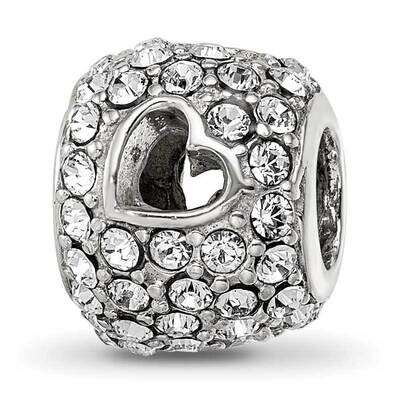 Reflections Preciosa Crystal Heart Cut-Out Bead Sterling Silver QRS4211, MPN: QRS4211,