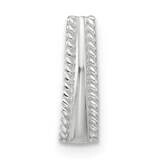 E-Coated Textured Edge Chain Slide Sterling Silver QP5734, MPN: QP5734,