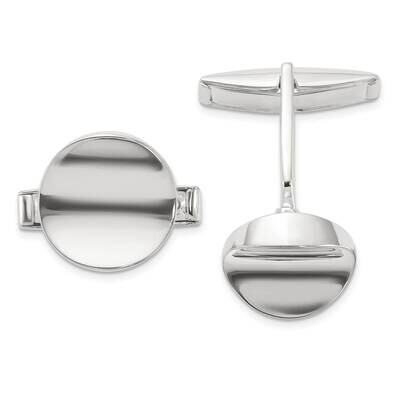 Round Concave Cuff Links Sterling Silver Polished QQ631 by Men&#39;s Jewelry and Accessories, MPN: QQ63…