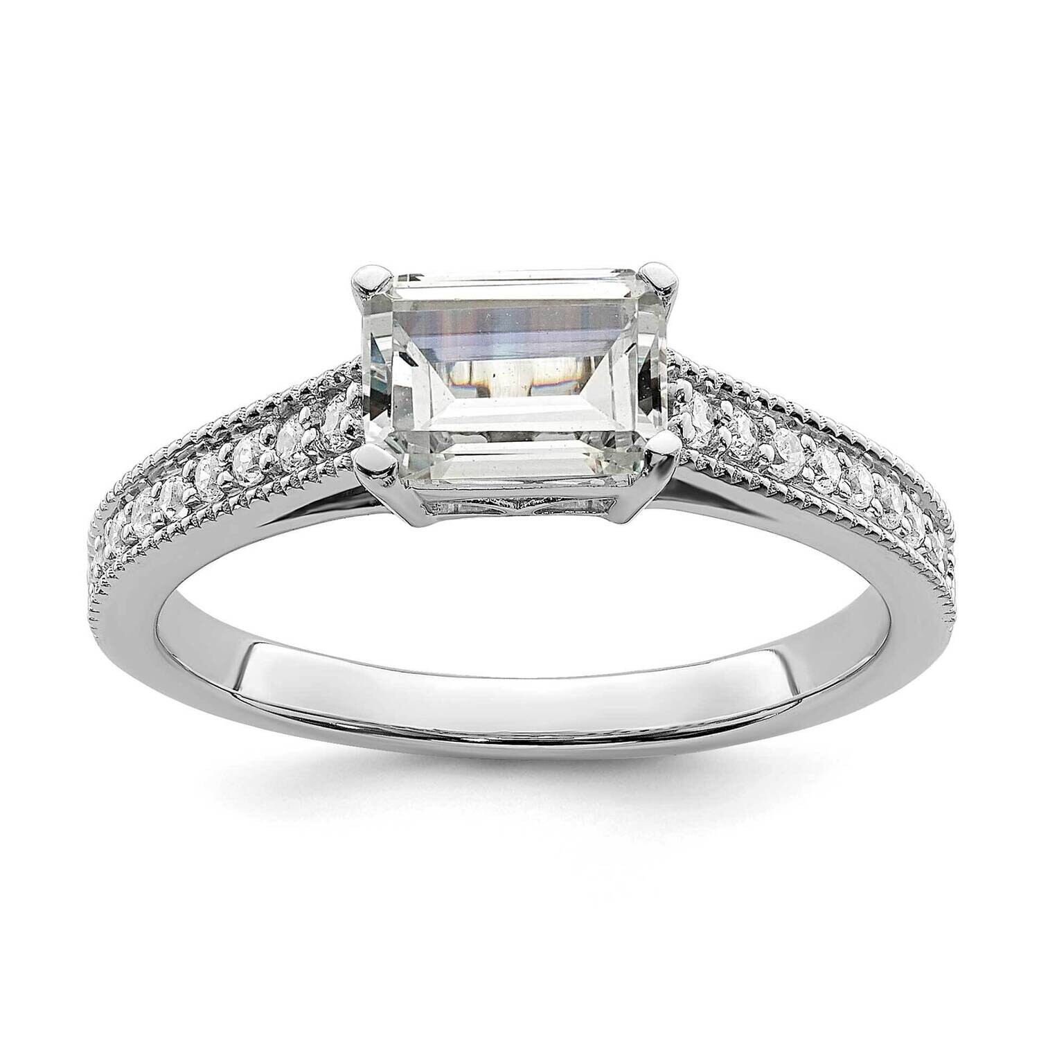 Diamond Si1/Si2 G H I Emerald Semi-Mnt. East/West 14k White Gold RM7883E-200-WLG, MPN: RM7883E-200-…
