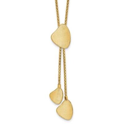 Fancy Drop Dangle 17 Inch 2 Inch Extender Necklace 14k Gold SF3042-17, MPN: SF3042-17,
