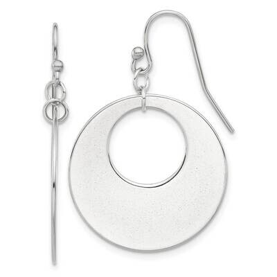Chisel Polished Circles Dangle Shepherd Hook Earrings Stainless Steel SRE1614 by Chisel, MPN: SRE16…
