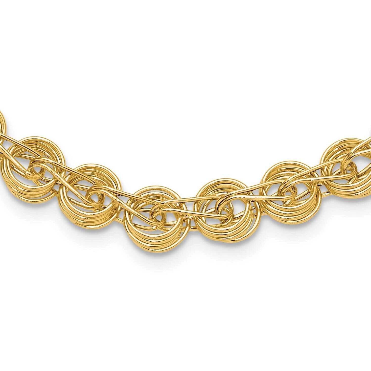 Fancy Link Necklace 14k Polished Gold SF3003-18