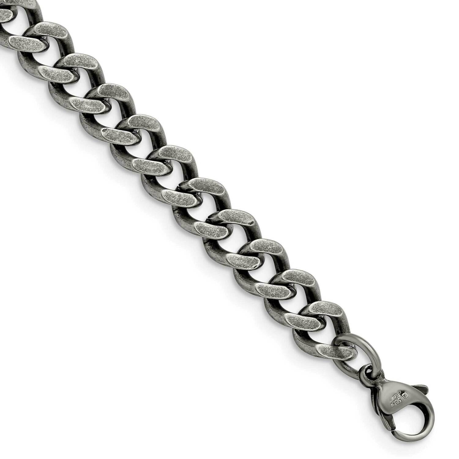 Chisel Oxidized 7.5mm 9 Inch Curb Chain Stainless Steel SRN1611-9 by Chisel, MPN: SRN1611-9, 886774…