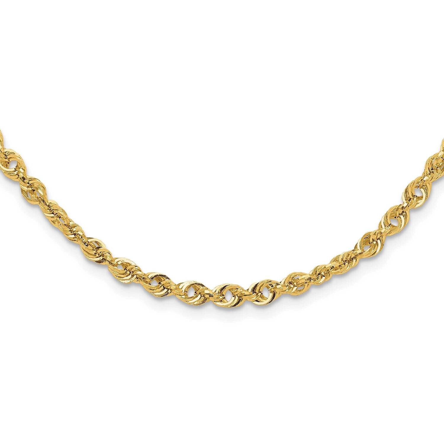 Diamond-Cut Fancy Link Necklace 14k Polished Gold SF3018-18, MPN: SF3018-18,