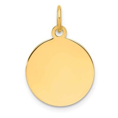 Gp Engraveable Round Polished Disc Charm Sterling Silver QM539G/27, MPN: QM539G/27,