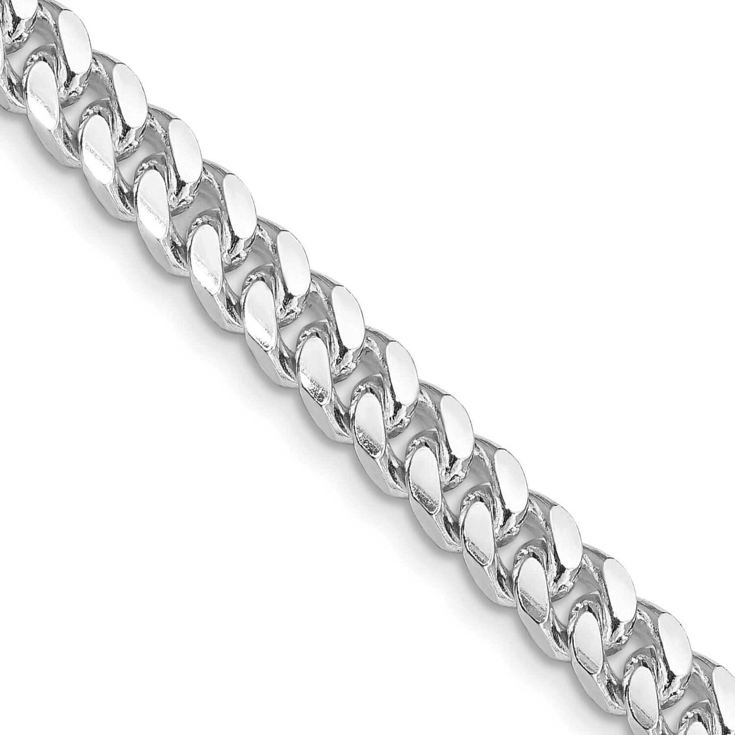 6mm Domed Side Diamond-Cut Curb Chain 22 Inch Sterling Silver Rhodium-Plated QRC180R-22, MPN: QRC18…