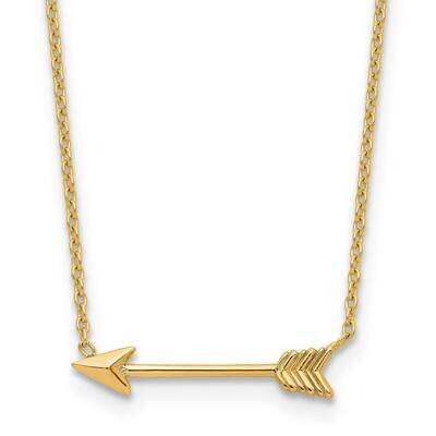 Arrow 17 Inch Necklace 14k Polished Gold SF2467Y-17, MPN: SF2467Y-17, 196904170199