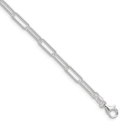 3.5mm Elongated Cable Chain 7 Inch Sterling Silver Polished QPCL100-7, MPN: QPCL100-7,