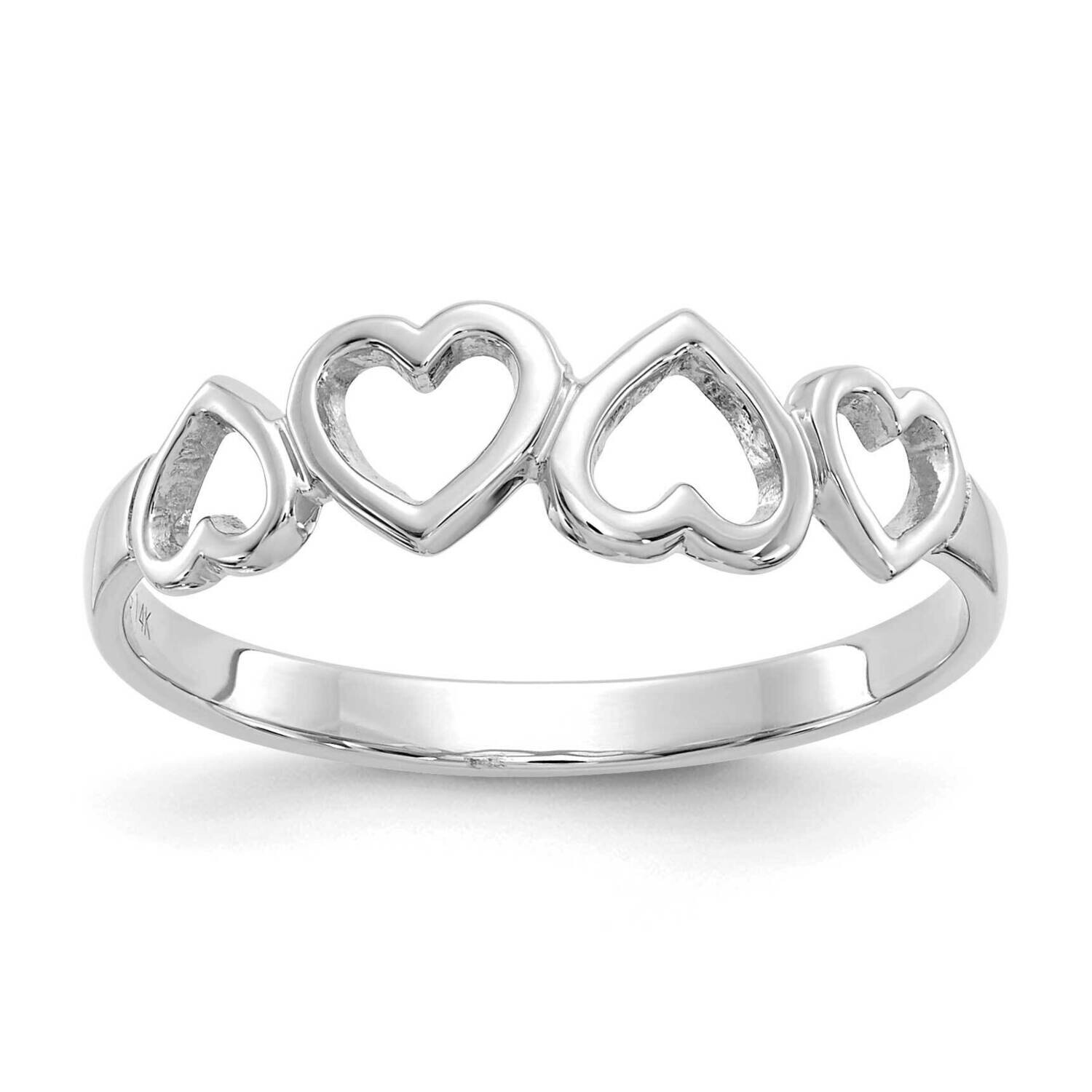 Heart Ring 14k White Gold R42W, MPN: R42W,