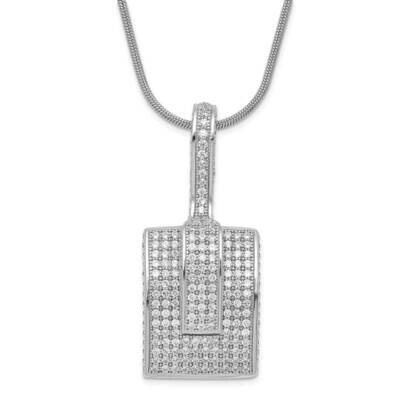 &amp; CZ Fancy Brilliant Embers 2 Inch Extension Necklace Sterling Silver QMP896-18, MPN: QMP896-18, 88…