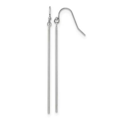 Chisel Polished Bar Dangle Shepherd Hook Earrings Stainless Steel SRE1601 by Chisel, MPN: SRE1601, …