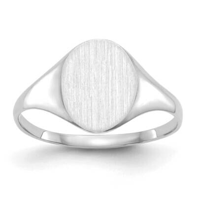 10.0X8.5mm Closed Back Signet Ring 14k White Gold RS100W, MPN: RS100W,