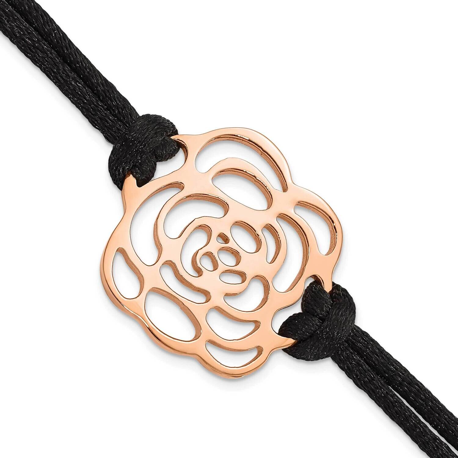 Polished Pink Ip-Plated Flower .5 Inch Extension Bracelet Stainless Steel SRB769-7 by Chisel, MPN: …