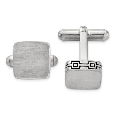 Chisel Brushed Black Oxidized Cuff Links Stainless Steel SRC429 by Men&#39;s Jewelry and Accessories, M…
