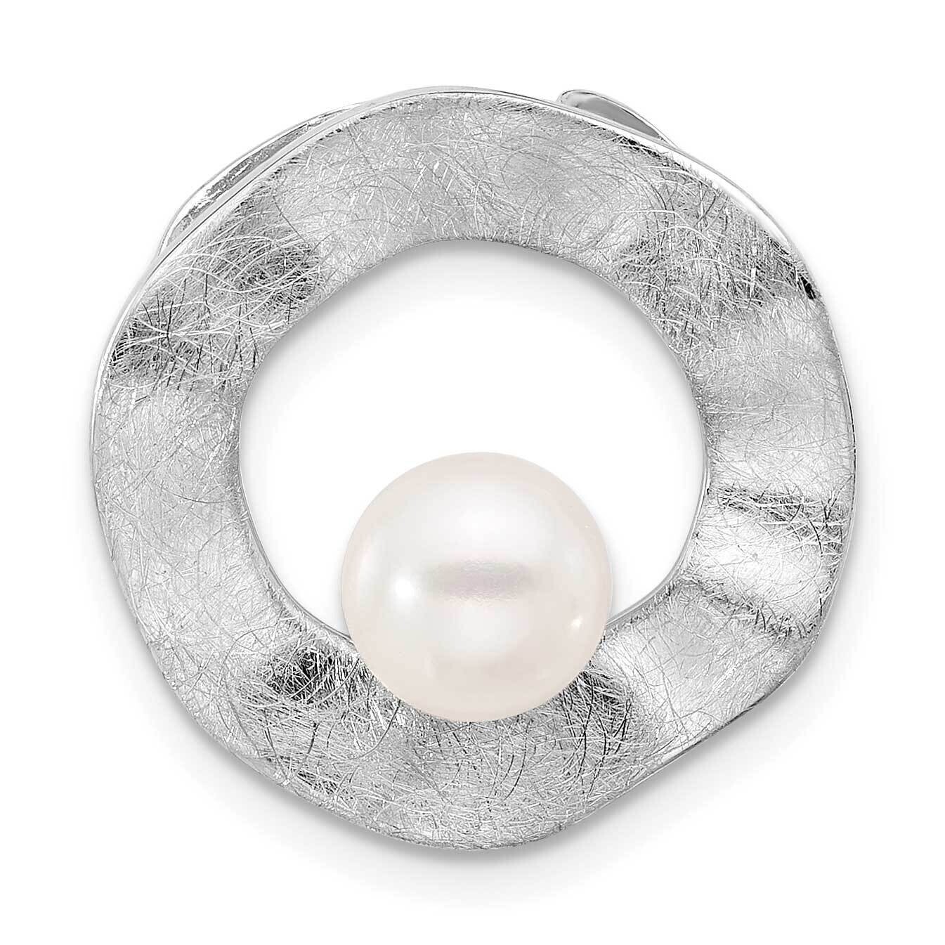 Fwc Pearl Scratch Finish Pendant Sterling Silver Rhodium-Plated QP5817, MPN: QP5817,