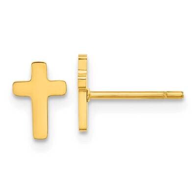 Chisel Polished Yellow Ip-Plated Cross Earrings Stainless Steel SRE1631Y by Chisel, MPN: SRE1631Y, …