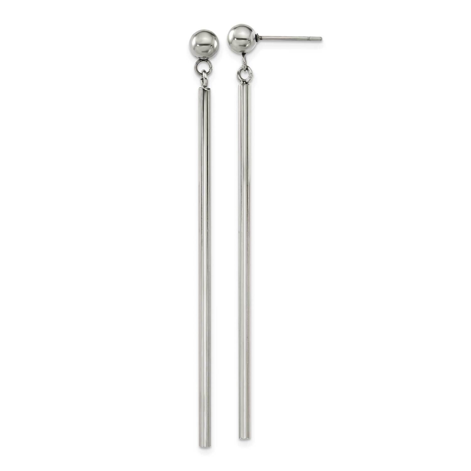 Chisel Polished Bar Post Dangle Earrings Stainless Steel SRE1603 by Chisel, MPN: SRE1603, 883957748…