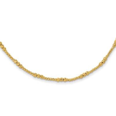 Beaded 18 Inch Necklace 14k Gold Diamond-Cut  SF3026-18, MPN: SF3026-18,