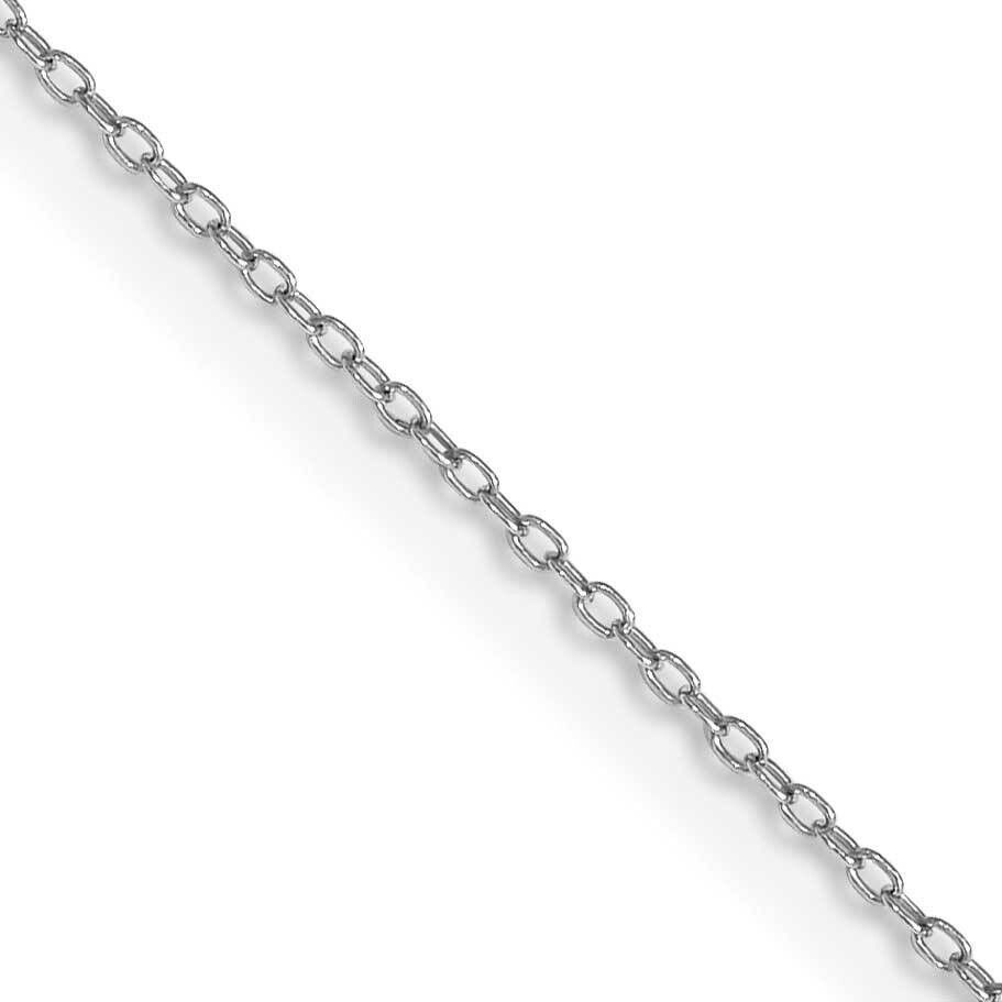 1mm Rhodium-Plated Cable Chain 22 Inch Sterling Silver QPE63R-22, MPN: QPE63R-22,