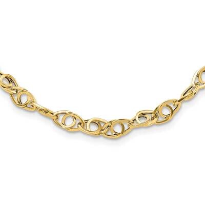 Fancy Link 18.25Inch Necklace 14k Polished Gold SF3007-18.25, MPN: SF3007-18.25,