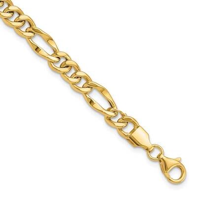 Figaro Link Bracelet 7.5 Inch 14k Polished Gold SF2989-7.5, MPN: SF2989-7.5,